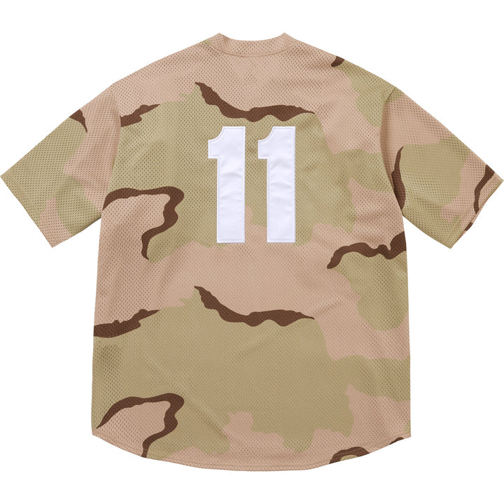 Supreme Shop S Logo Baseball Henley Desert Camo - Paris