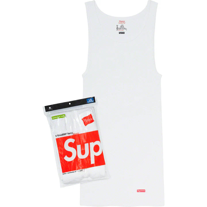Supreme®/Hanes® Tagless Tank Tops (3 Pack) White
