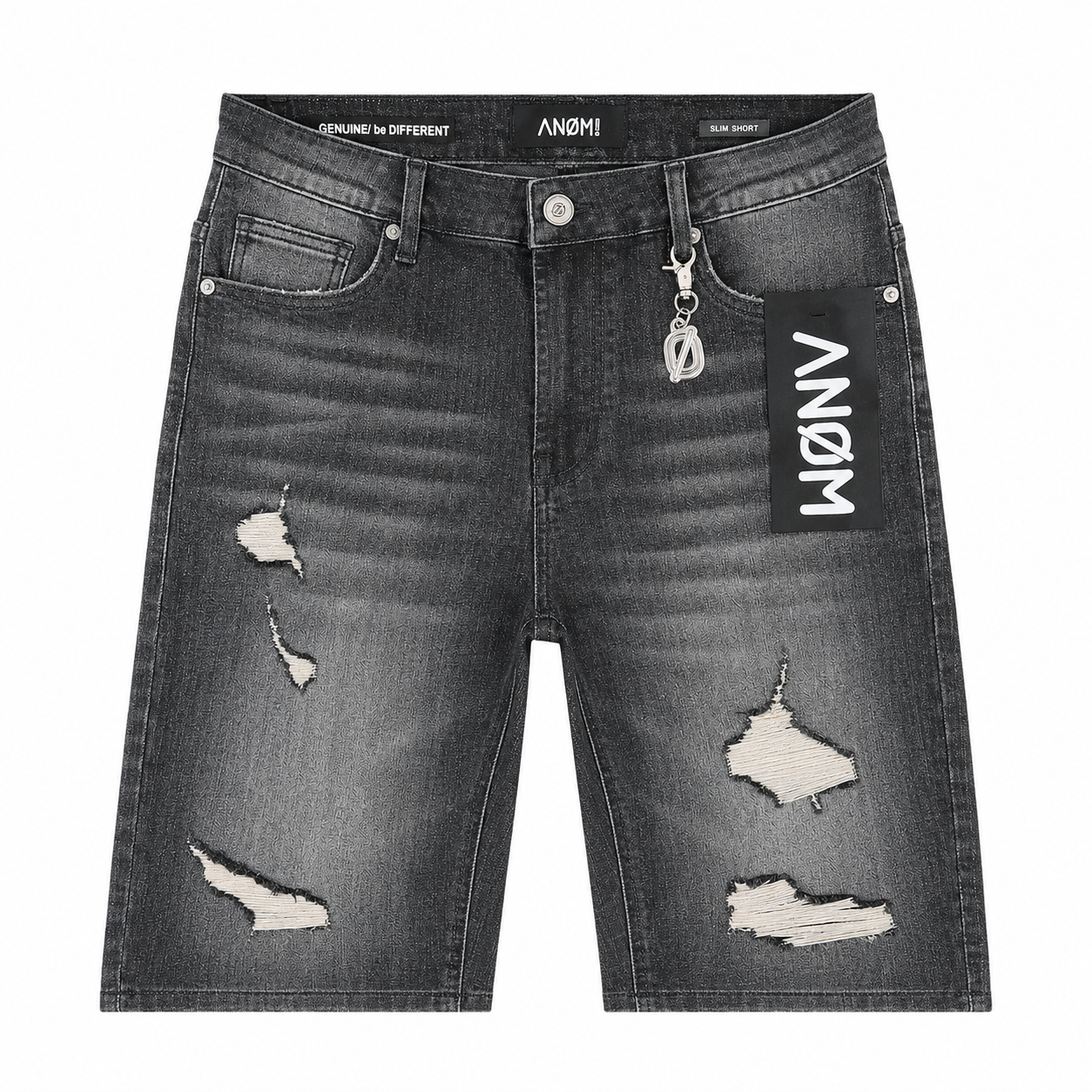 ANOM RIGID Vintage Black Denim Shorts (ANM238SH)