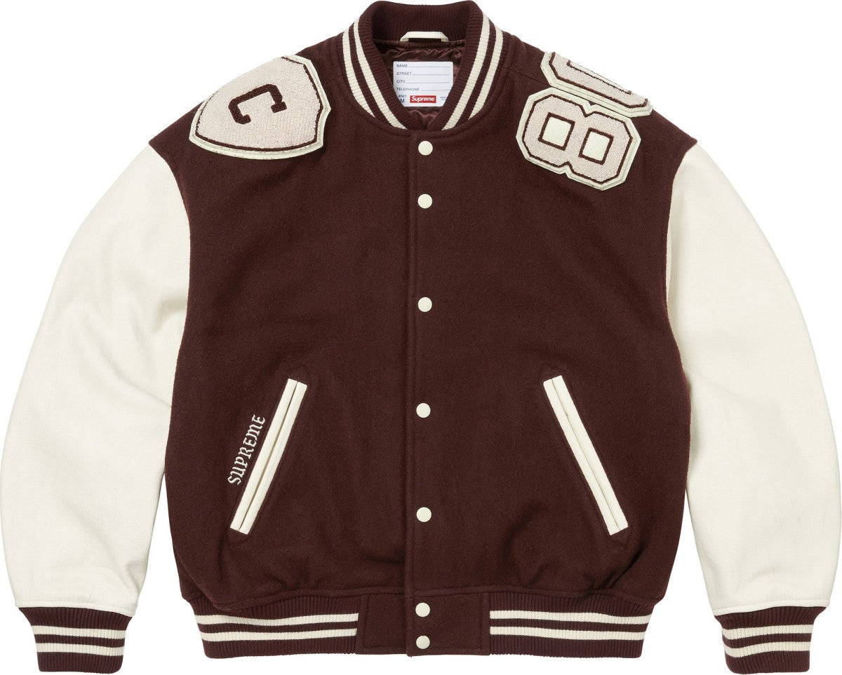 Supreme® Captains Varsity Jacket Brown