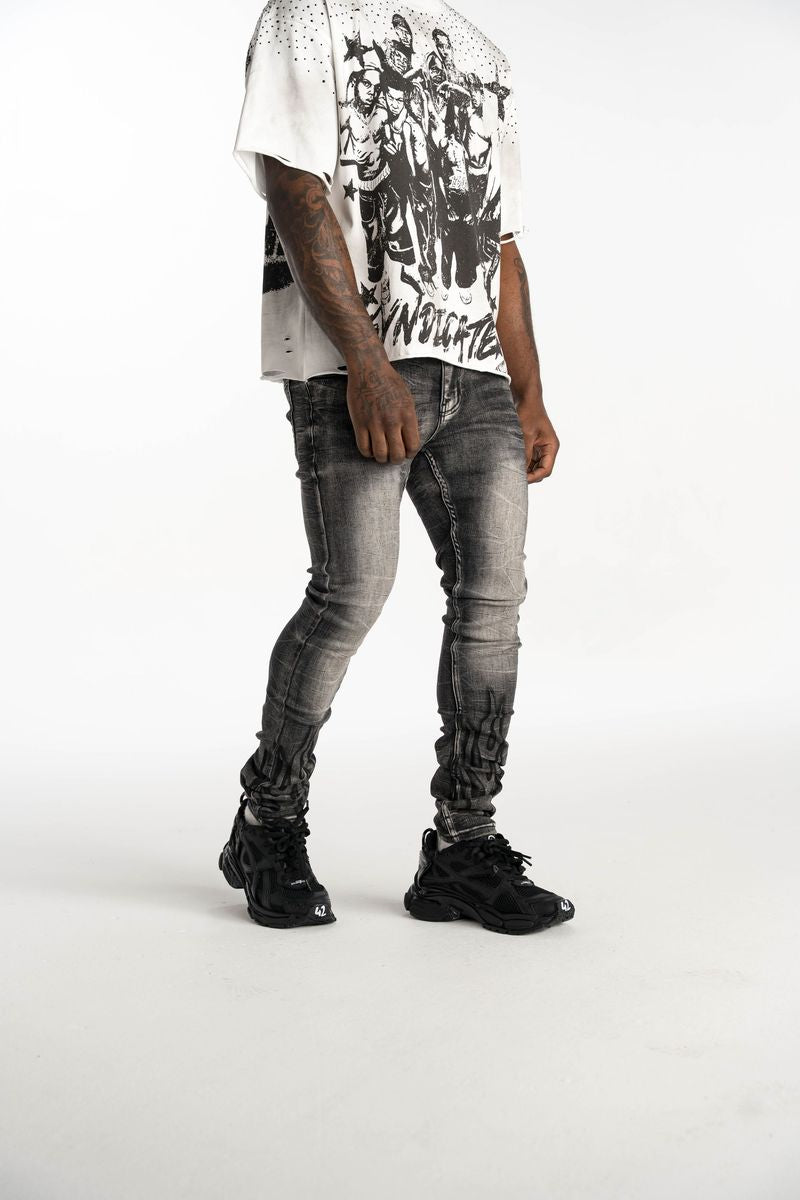 Relapse Jeans Men – Flame Faded Black