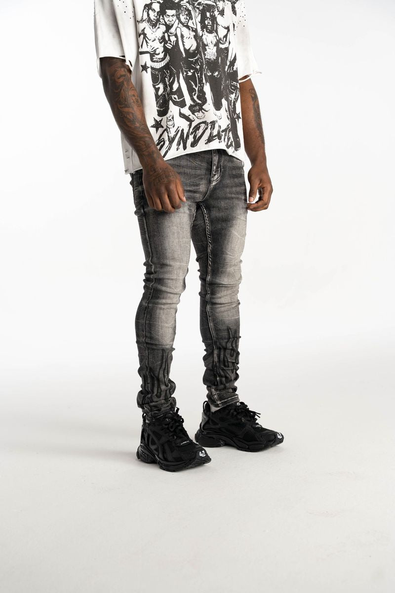 Relapse Jeans Men – Flame Faded Black