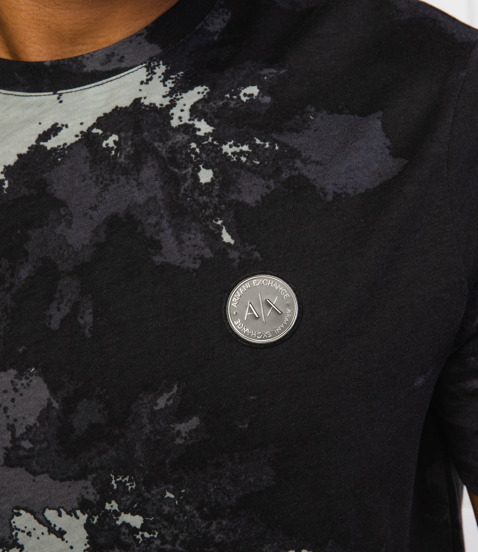 Armani Exchange camo Black T-Shirts