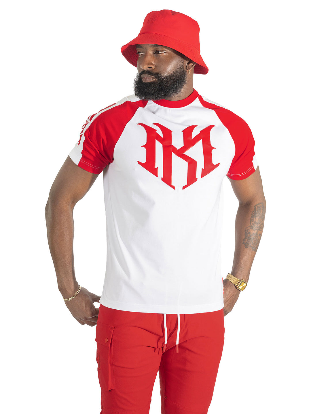 MAKOBI ADORNI REGULAR TEE & NYLON SHORTS Set