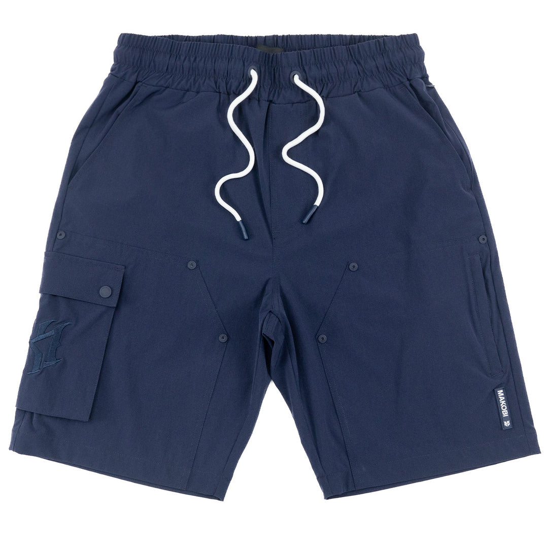 MAKOBI ADORNI NYLON SHORTS NAVY