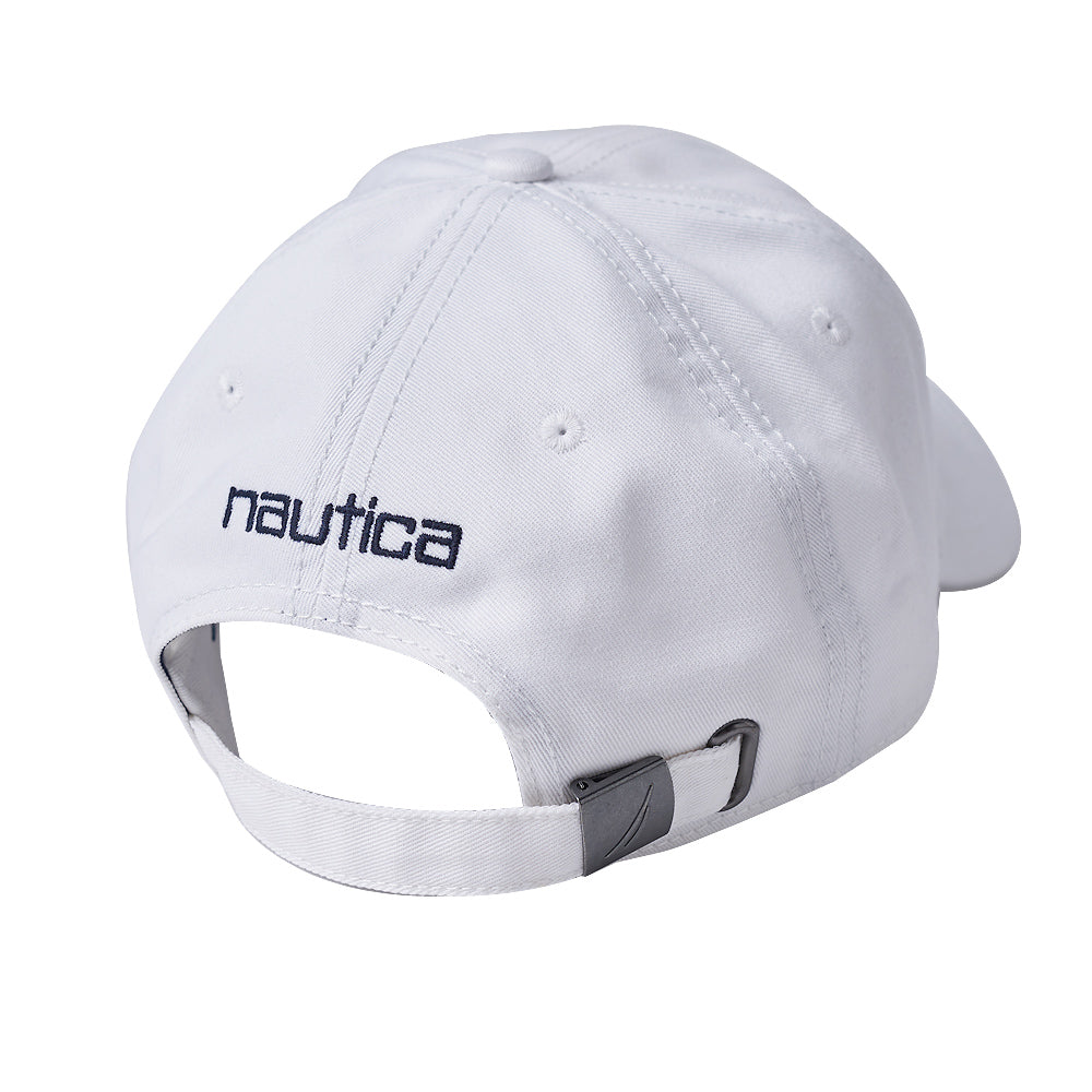 Nautica White Navy Logo Hat