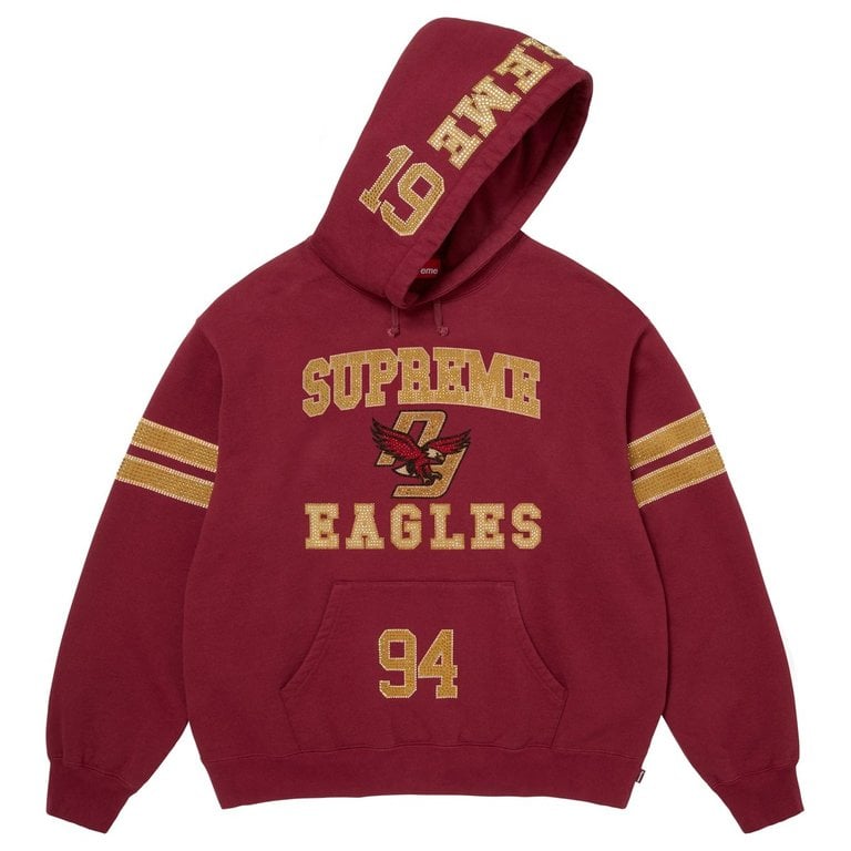 Supreme® Rhinestone Eagle Hooded Sweatshirt