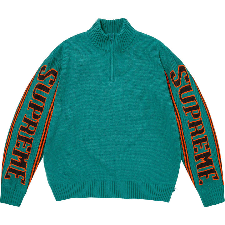 Supreme®  Jacquard Sleeve Half Zip Sweater