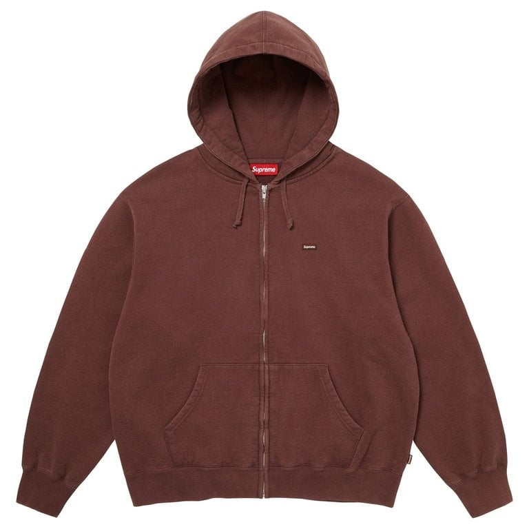 Supreme® Small Box Zip Up Hooded Sweatshirt Brown