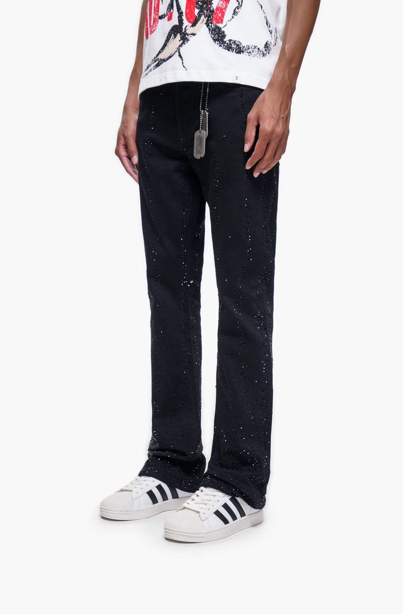 Trnchs DICTATOR - Black Stacked Denim