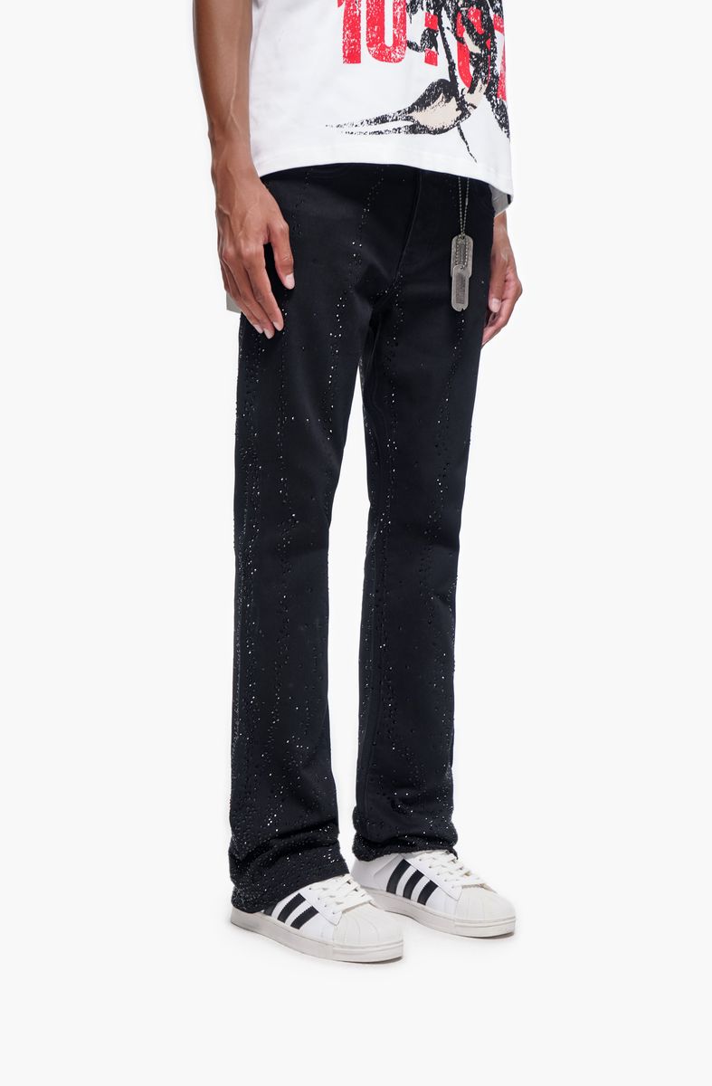 Trnchs DICTATOR - Black Stacked Denim