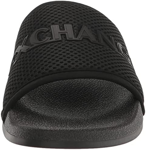 Armani exchange icon logo single strap slides Sandals (black)