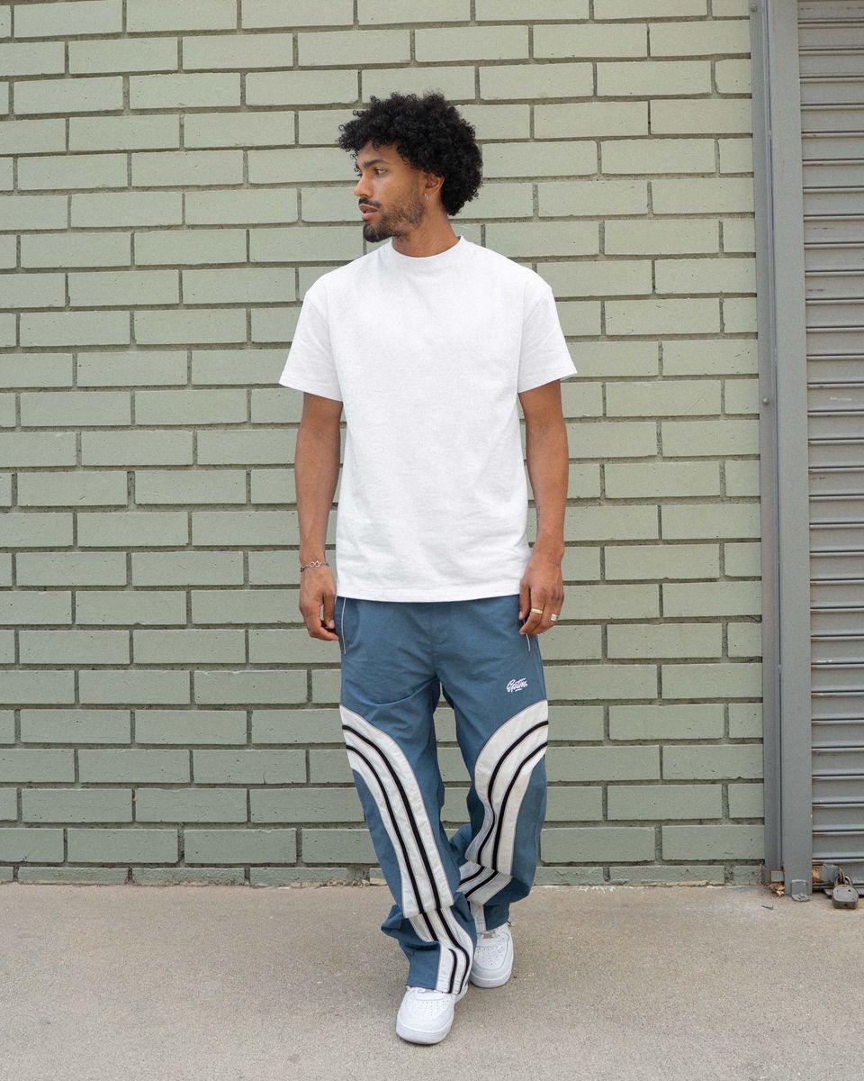 EPTM LUKENS DENIM BLUE TRACK PANTS