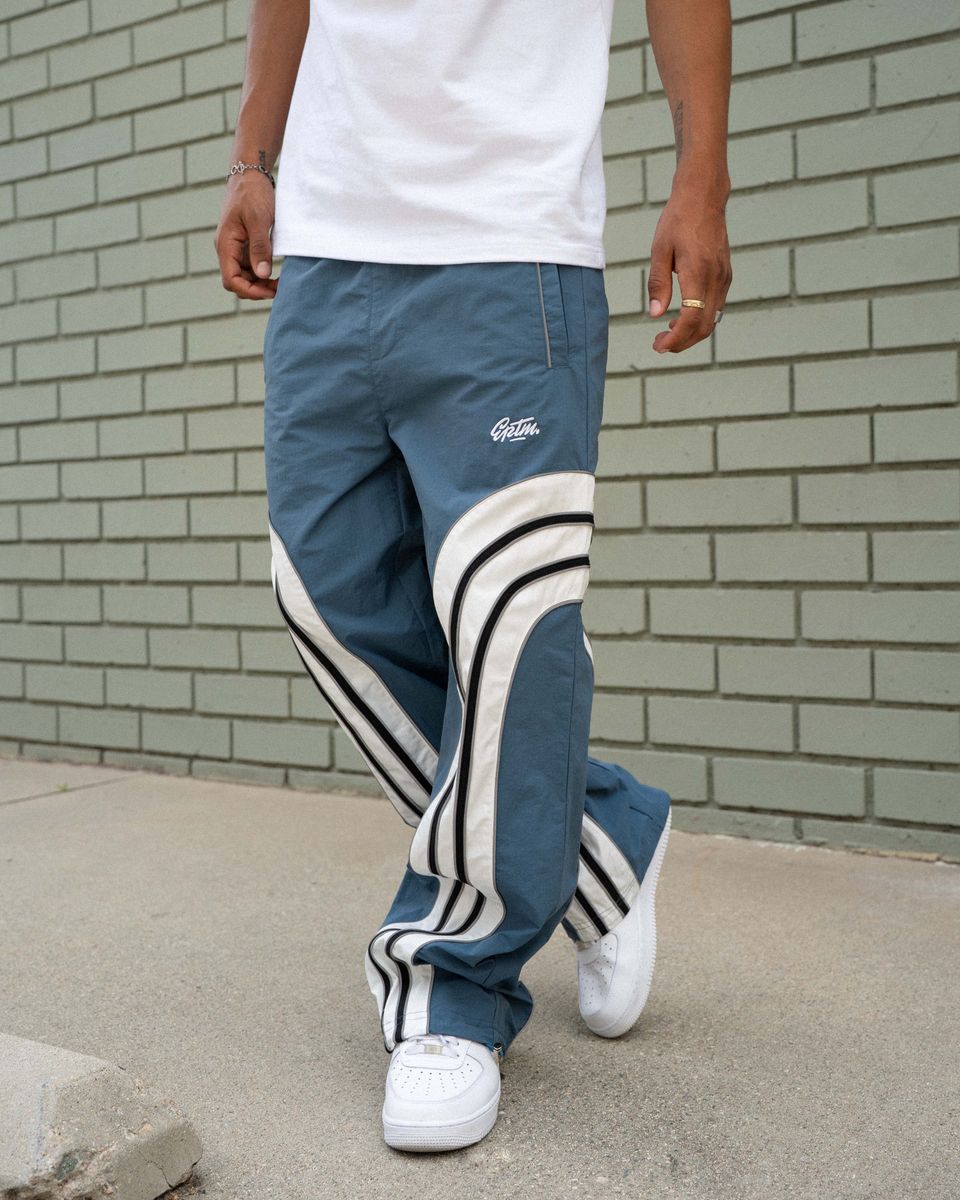 EPTM LUKENS DENIM BLUE TRACK PANTS