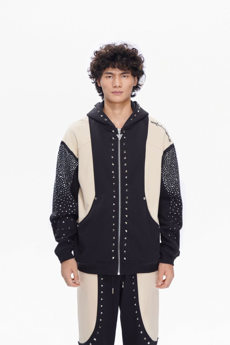 Valabasas - Rhinestone Chief Sweat Suit Sets Black
