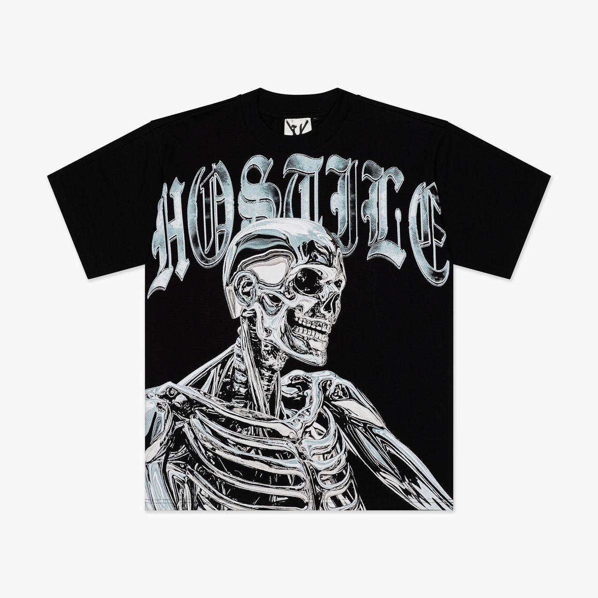 XHostile-Chrome Skeleton Black Tee