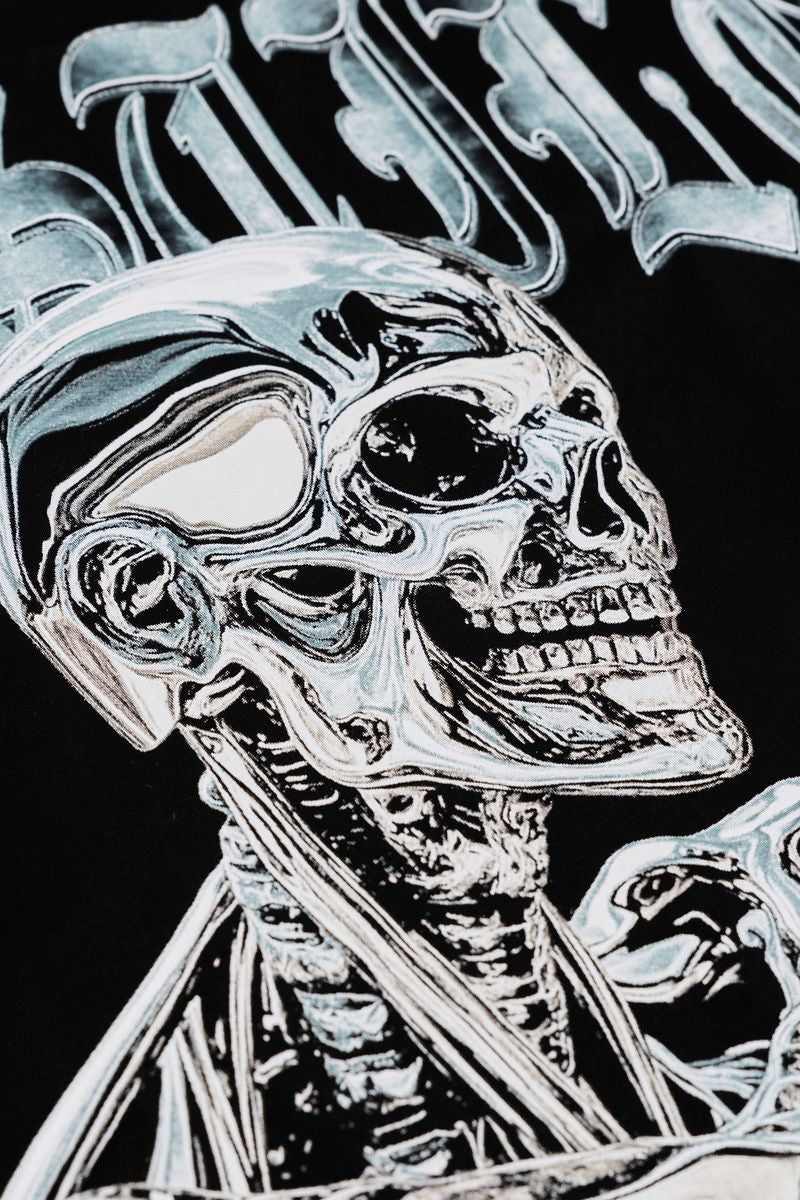 XHostile-Chrome Skeleton Black Tee