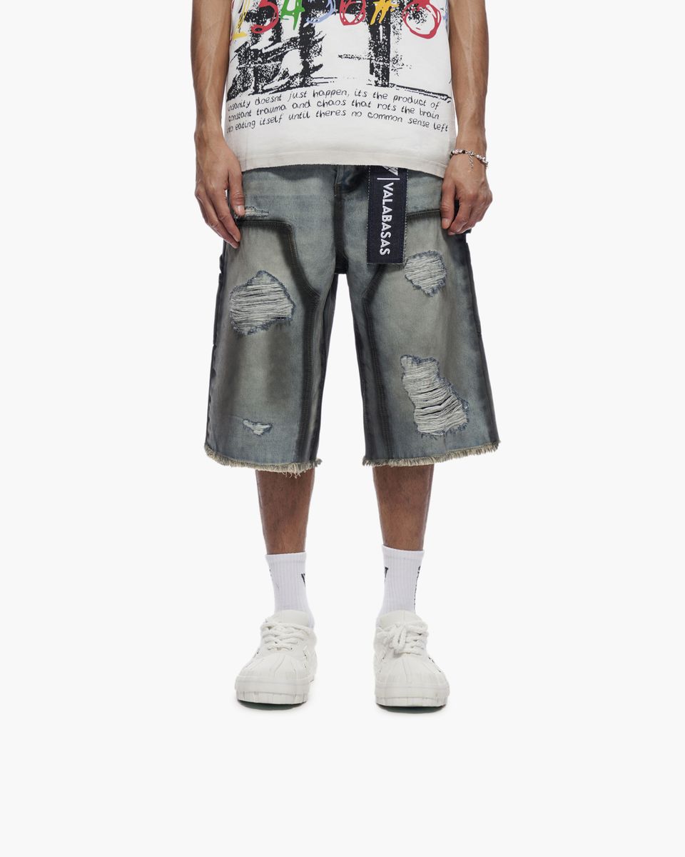 Valabasas "REVOLT" BAGGY DENIM SHORTS
