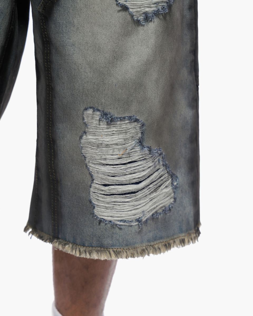 Valabasas "REVOLT" BAGGY DENIM SHORTS