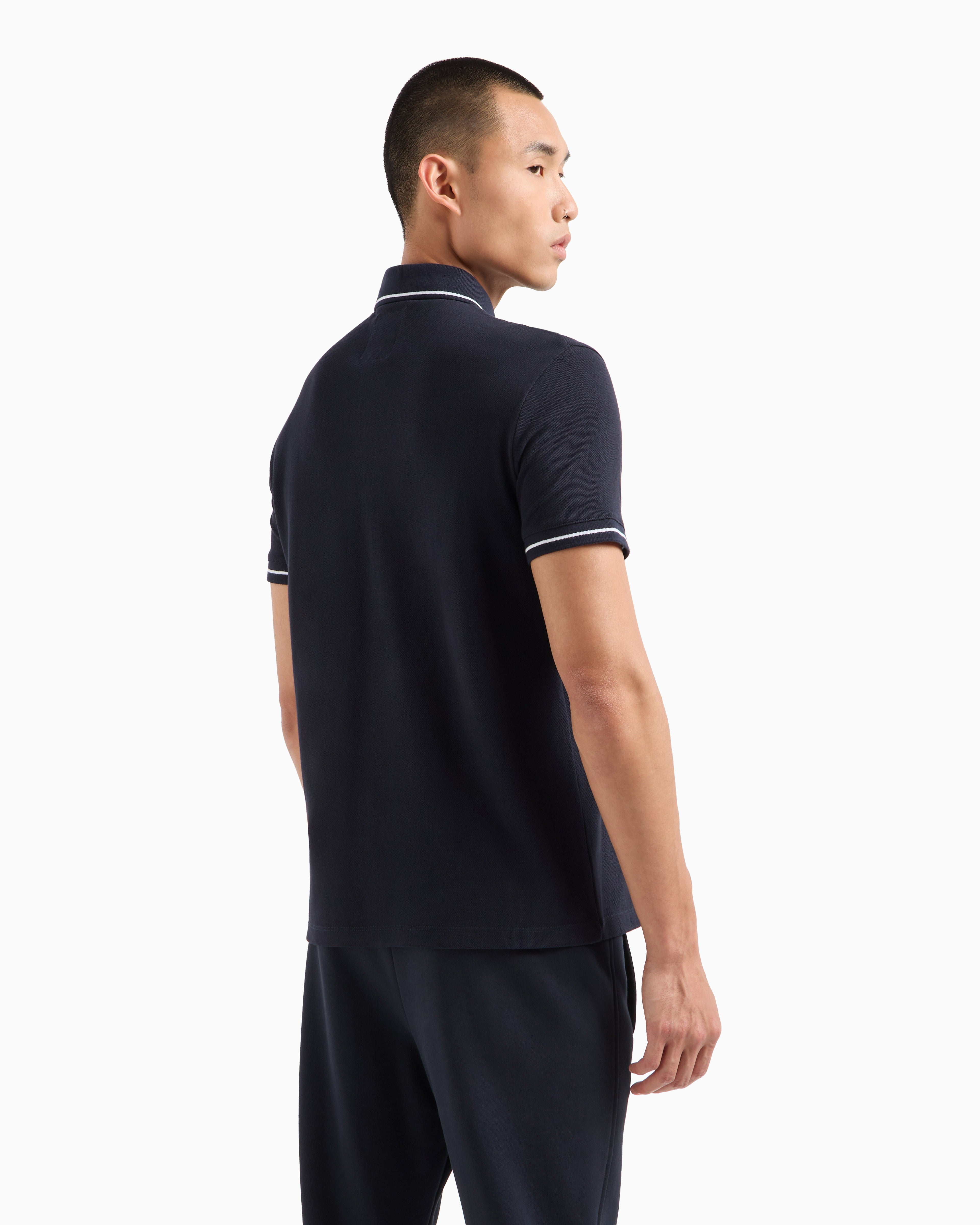 Armani Exchange Polo Navy White AIX Icon Logo