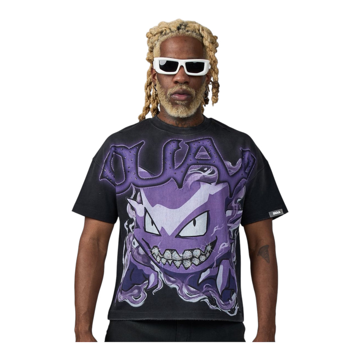 Duaa Creature Tee – Washed Black