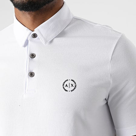 Armani Exchange White Polo Shirt
