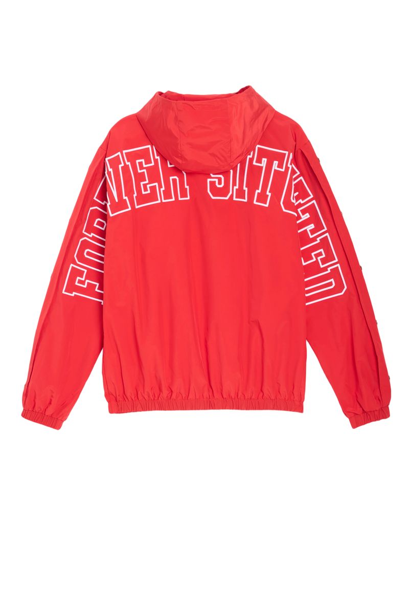 Forever Situated Nylon Track Jacket & Pants Set – Red