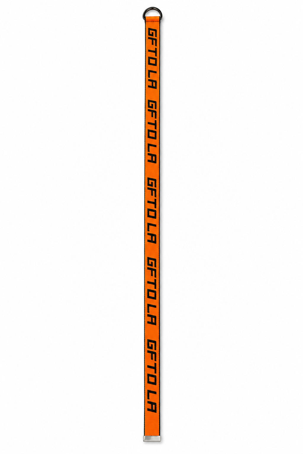 GFTD LA Orange Double D-Ring Web Belt – Adjustable Streetwear Belt 62” x 1.5”