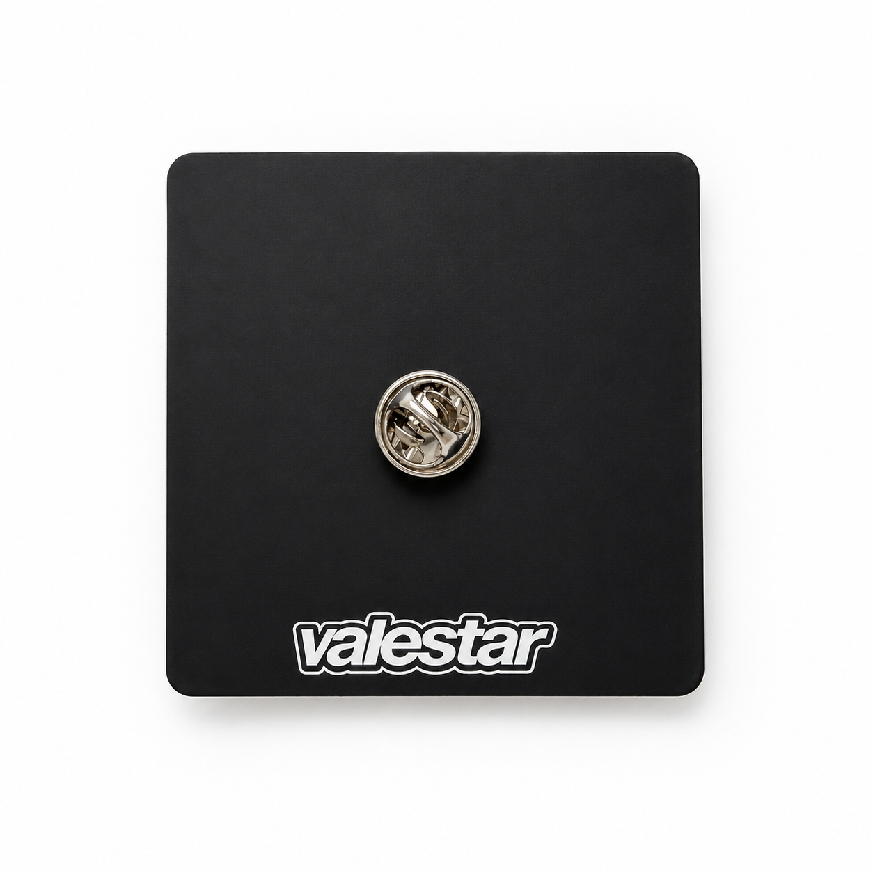 Valeforever Valley Script Logo Enamel Pin – Black & White Metal Lapel Pin
