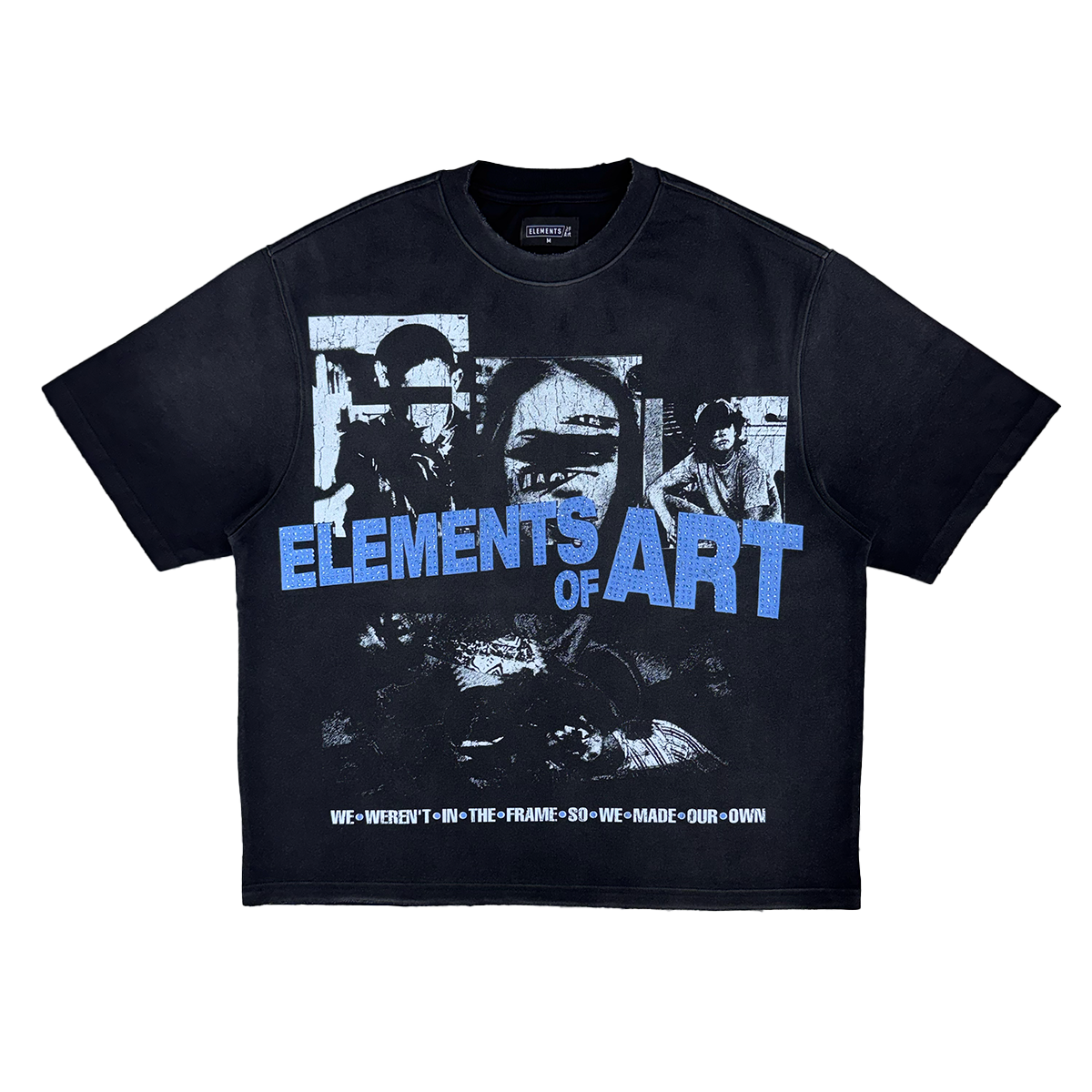 Elements of Art Collage Tee 2.0 Black/UNC Blue (Collage 2.0 Black)
