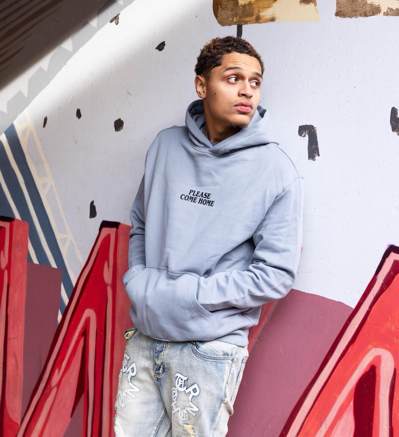 Please Come Home I'm Sorry Hoodie In Blue