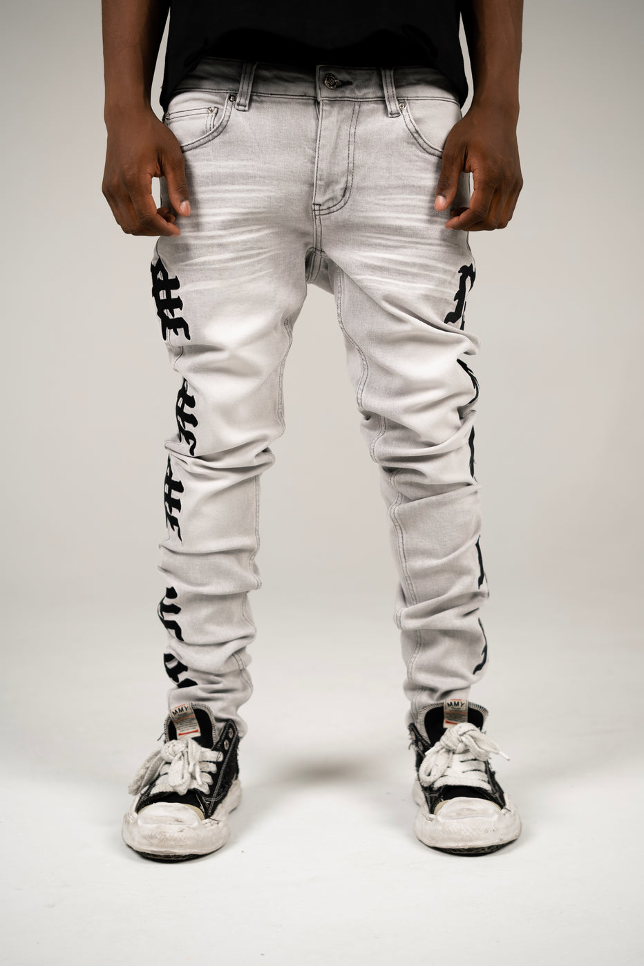 Mixes Emotions Monogram Denim Grey Wash