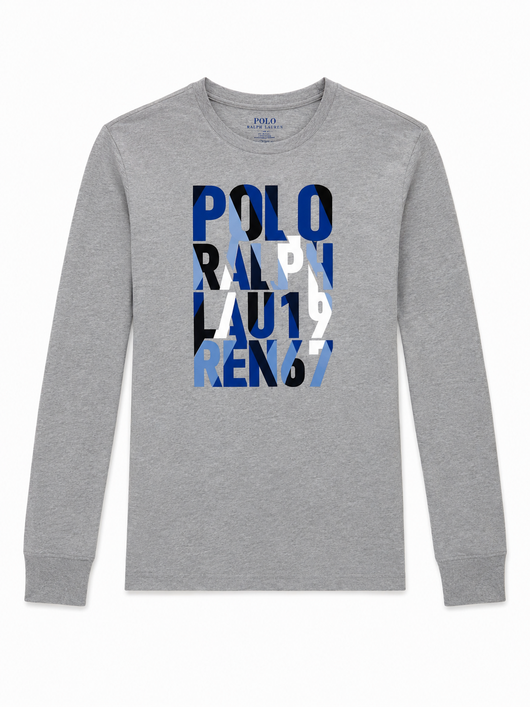 Polo Ralph Lauren Boys Heather Gray Graphic Long Sleeve T-Shirt – Classic Fit