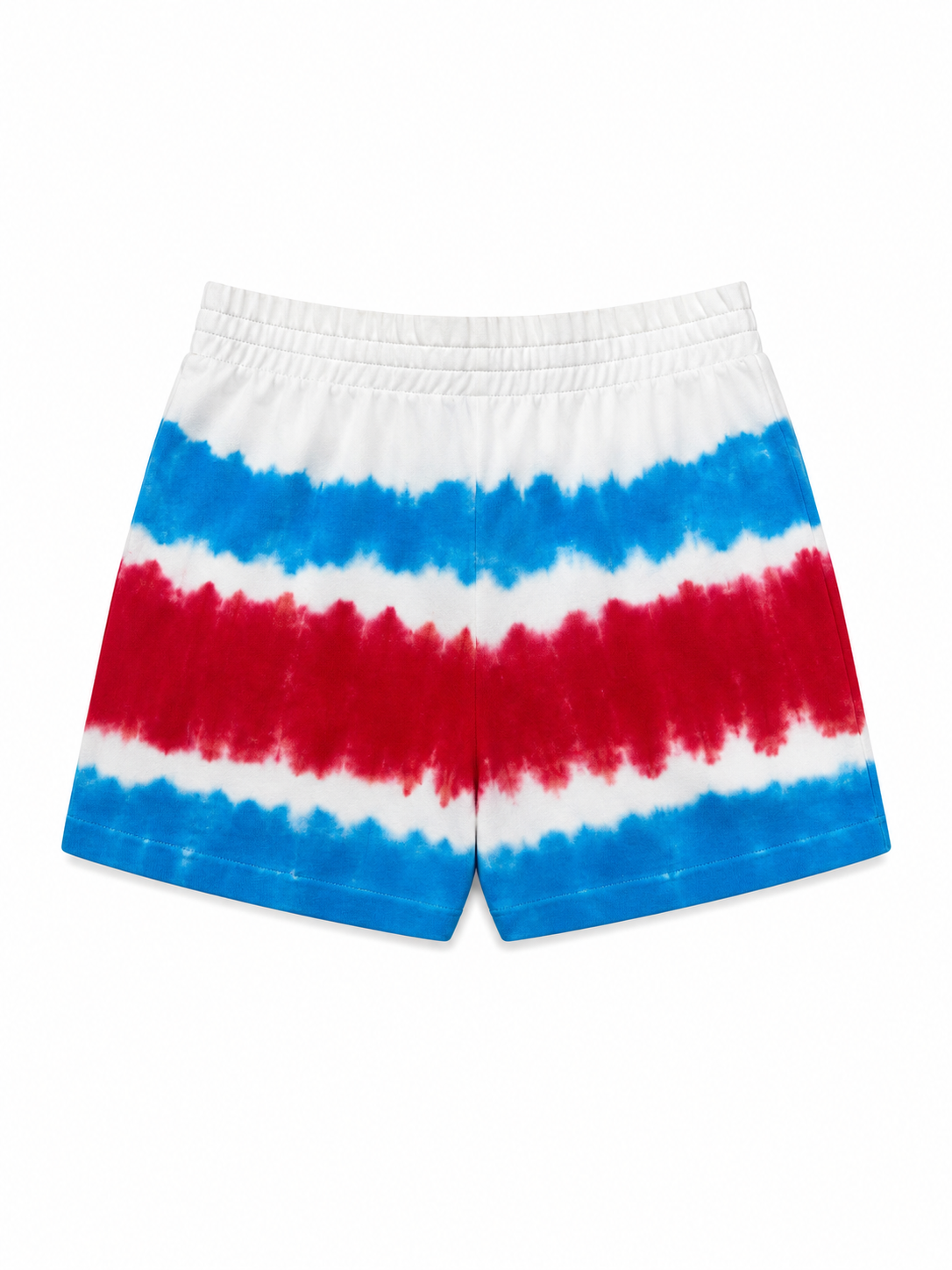 Polo Ralph Lauren Girls Tie-Dye Fleece Shorts Red White Blue | New with Tags
