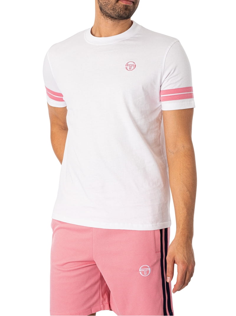 Sergio Tacchini Grello T-Shirt – White/Wild Rose