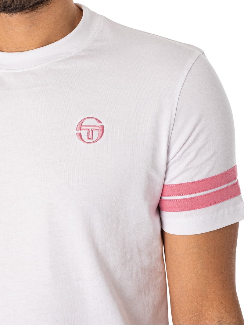 Sergio Tacchini Grello T-Shirt – White/Wild Rose