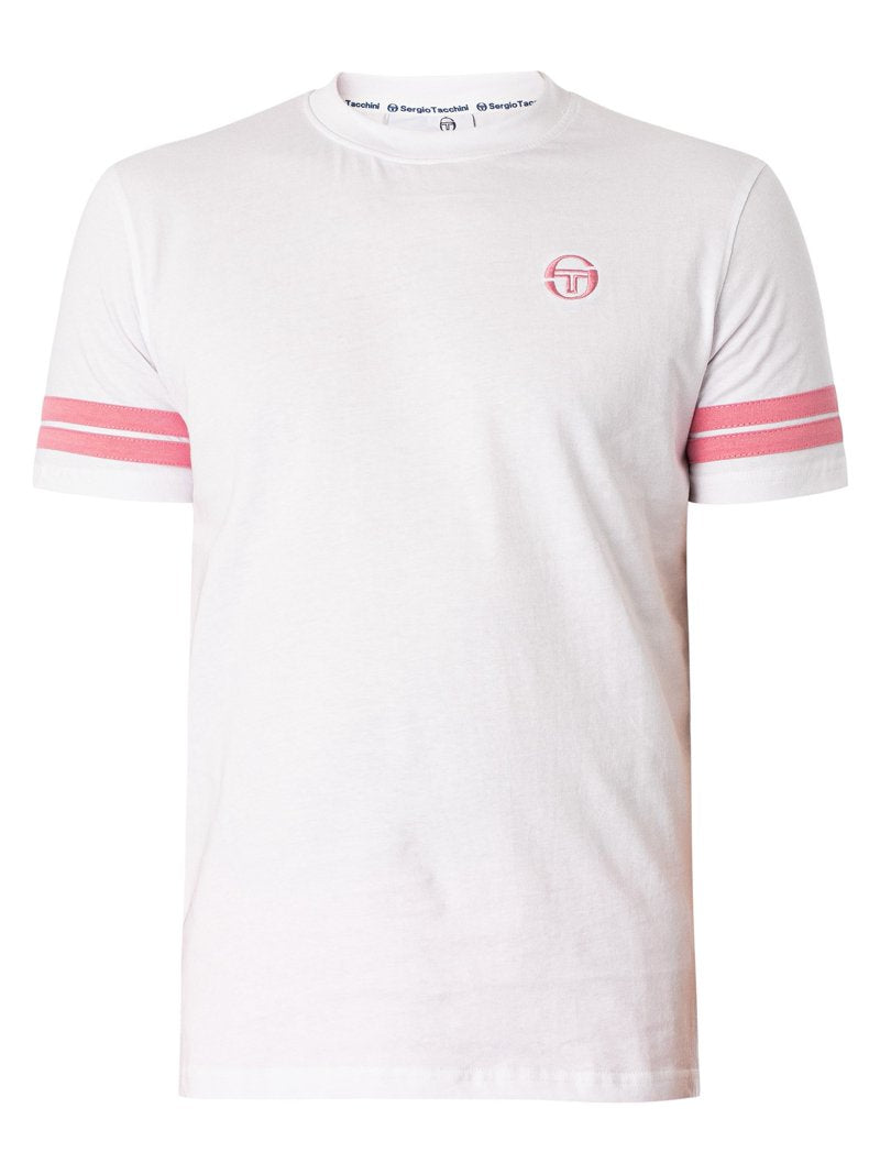 Sergio Tacchini Grello T-Shirt – White/Wild Rose