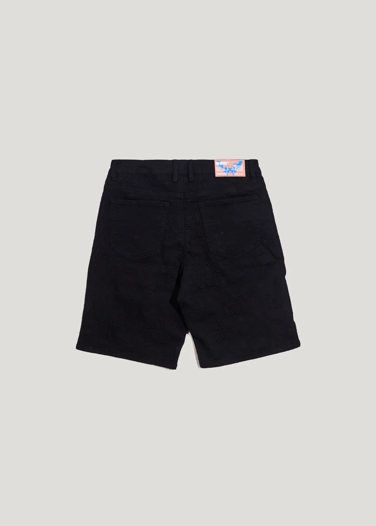Memory lane MONOGRAM DENIM SHORT-BLACK RINSE