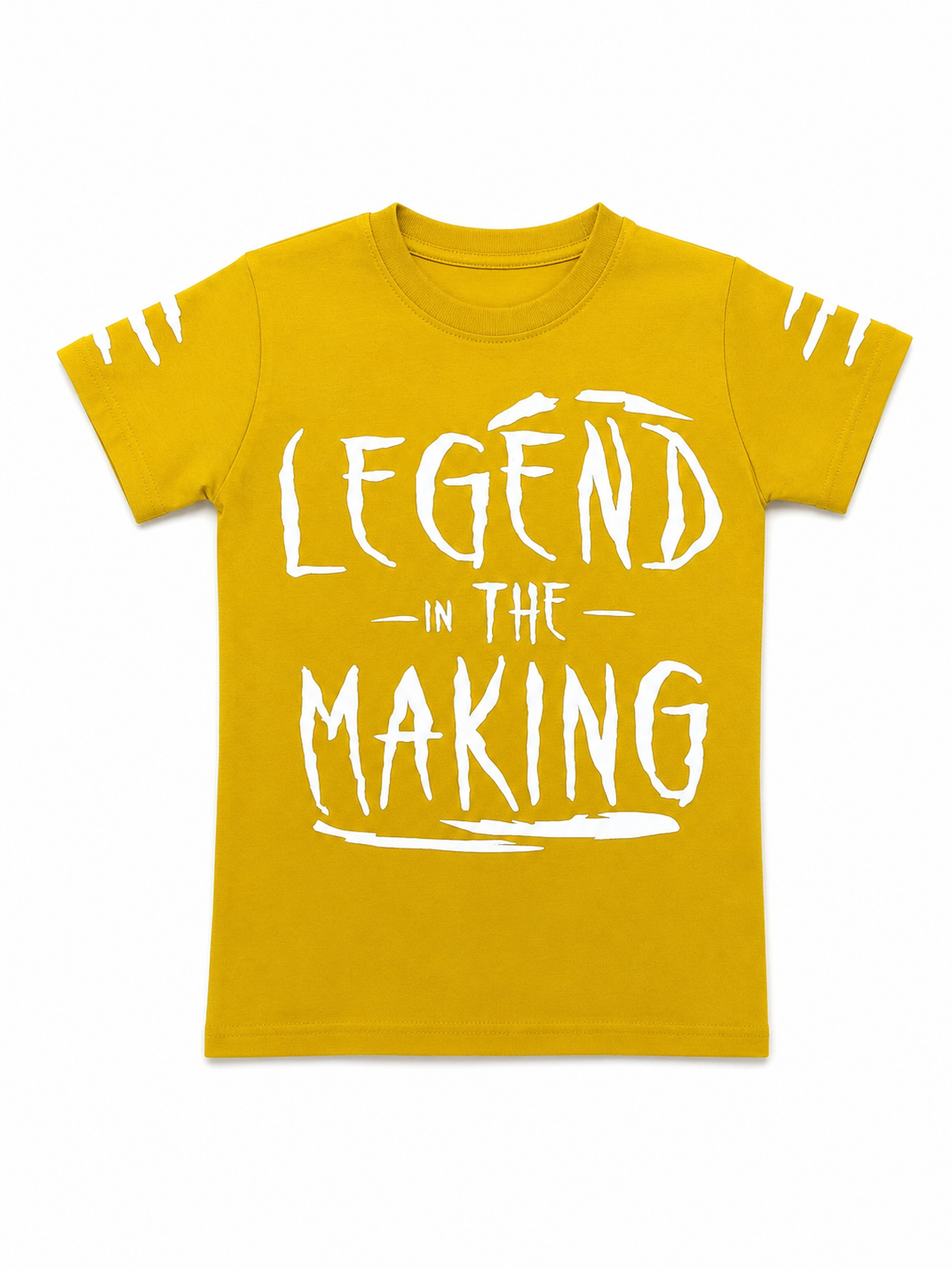 FWRD Denim Legend in the Making Boys Graphic T-Shirt – Yellow | Kids Cotton Tee | Size 3