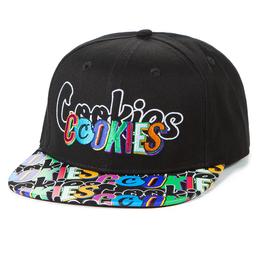 Cookies On The Block Snapback with Applique Art and All Over Printed Brim