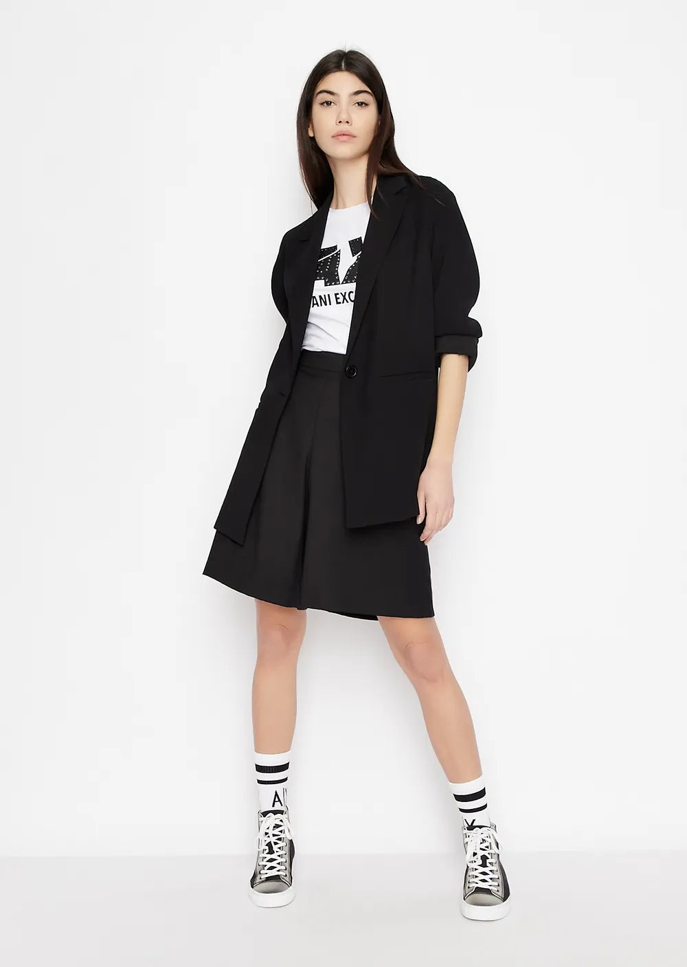 armani exchange white black women tshirts