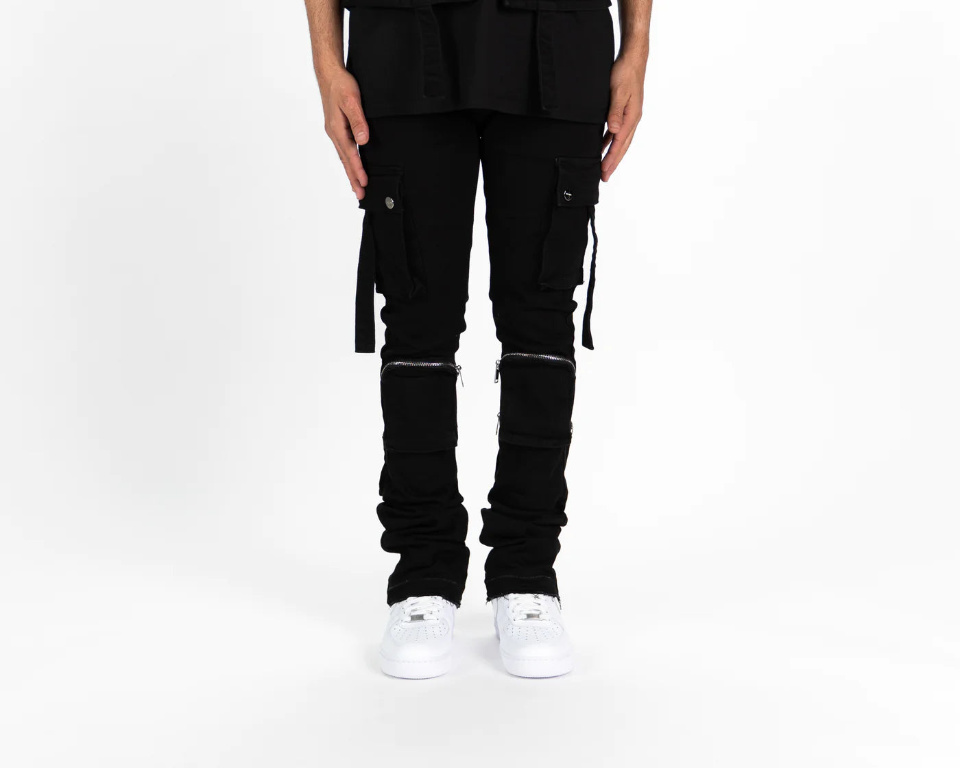 PHEELINGS  "NEVER LOOK BACK" CARGO FLARE STACK DENIM