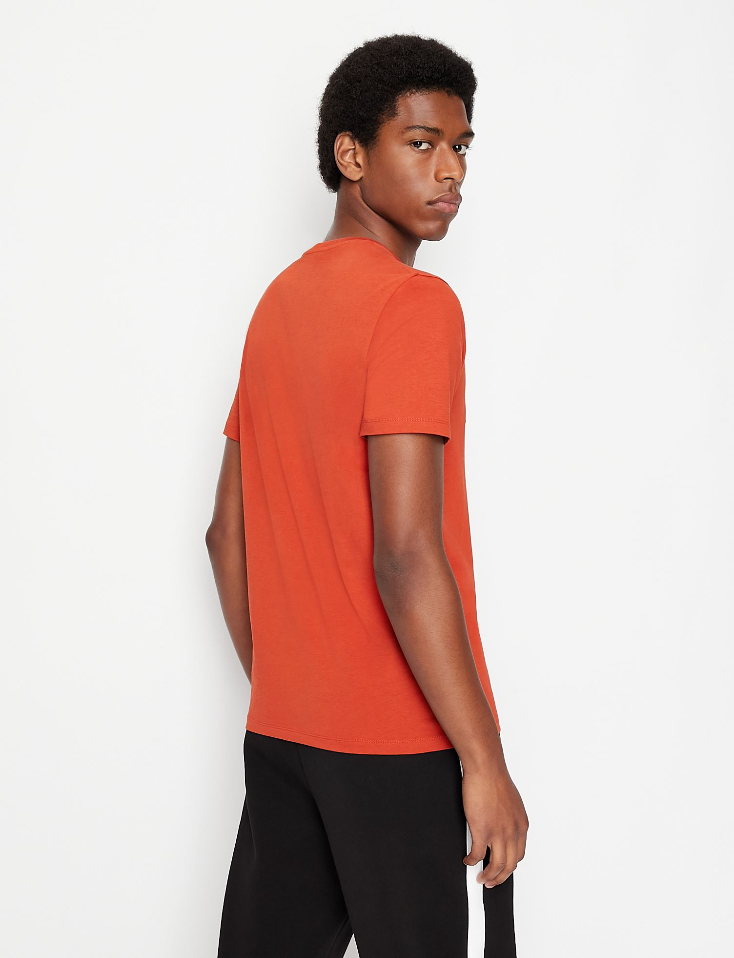 Armani exchange orange embroidery Tshirt