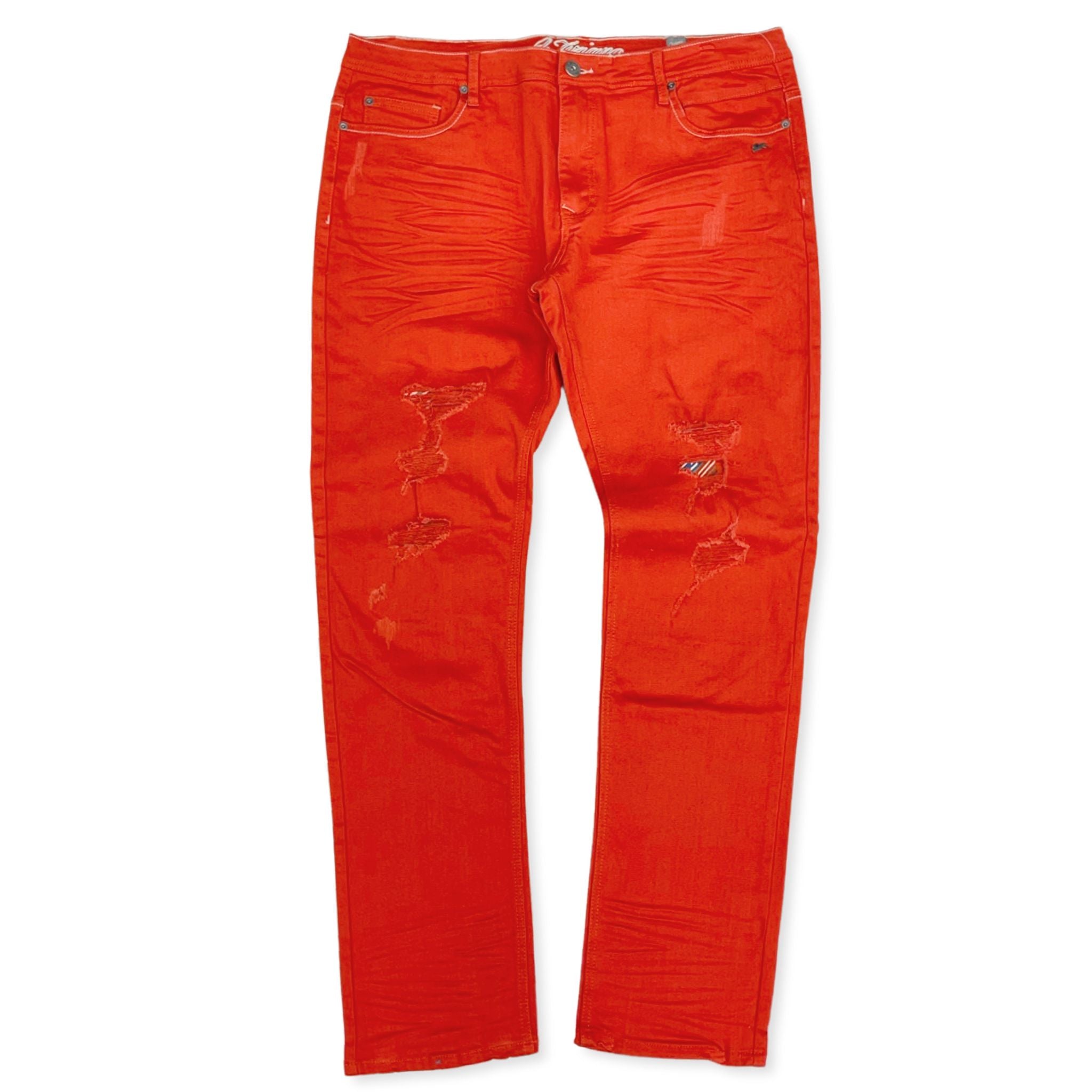 ATIZIANO BLEACHED & STAINED TWILL JEAN 13ATC1008 (ORANGE)