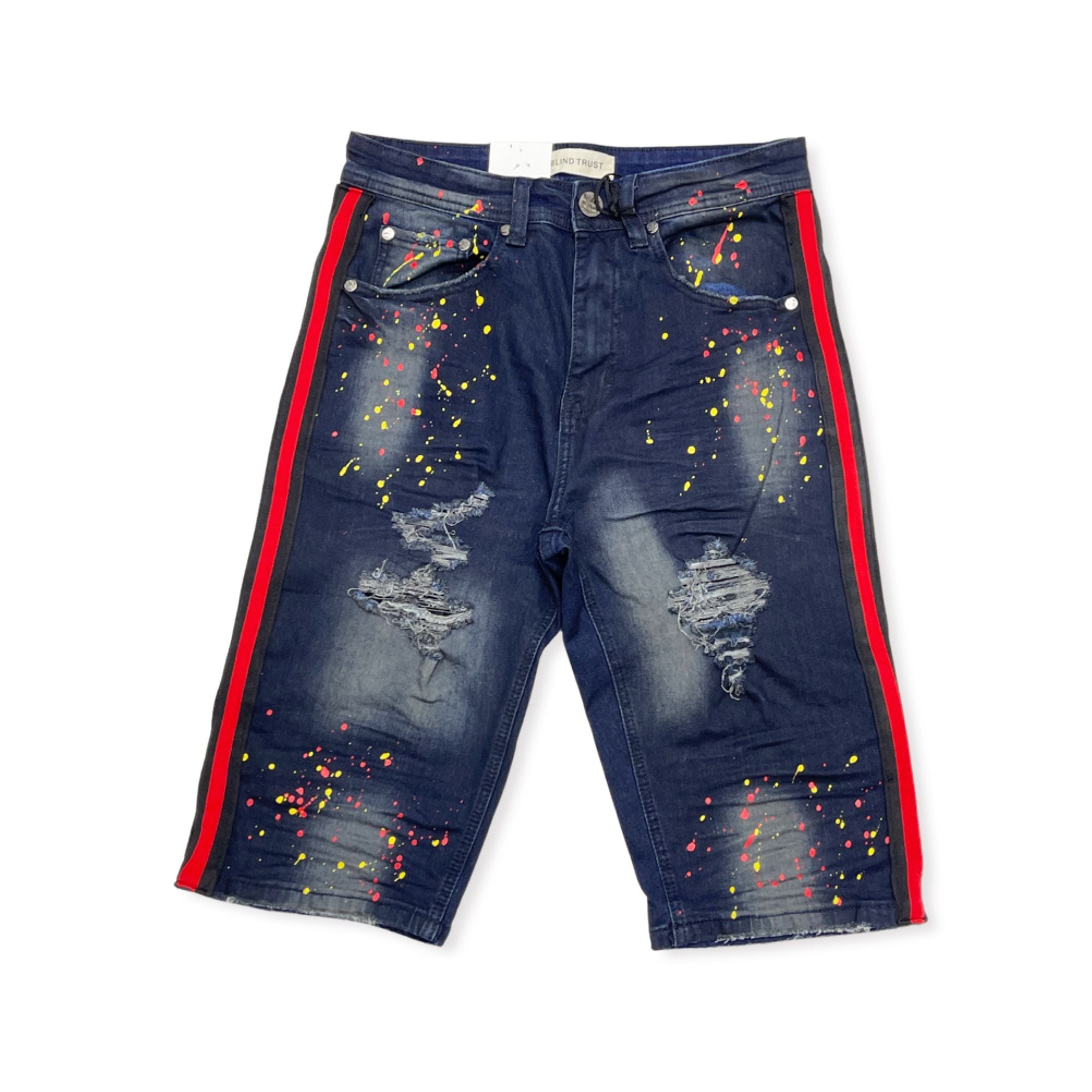 Blind trust blue/red stripe shorts