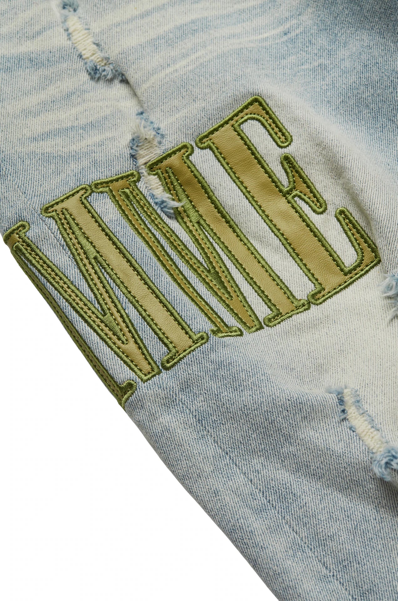 HOMME FEMME Letterman Denim Blue with Olive Green (HFSM202161)