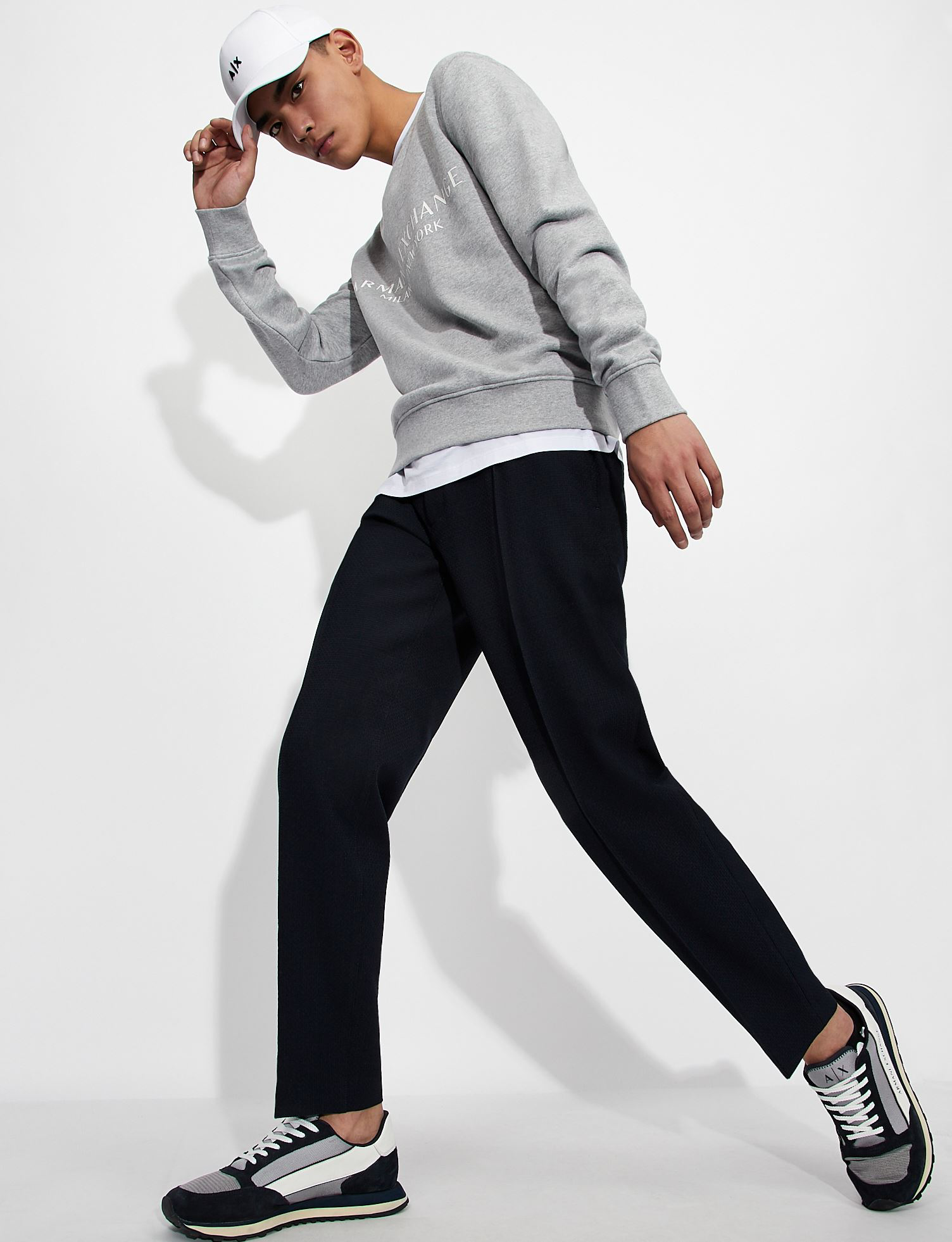 Armani Exchange Navy Nylon pants