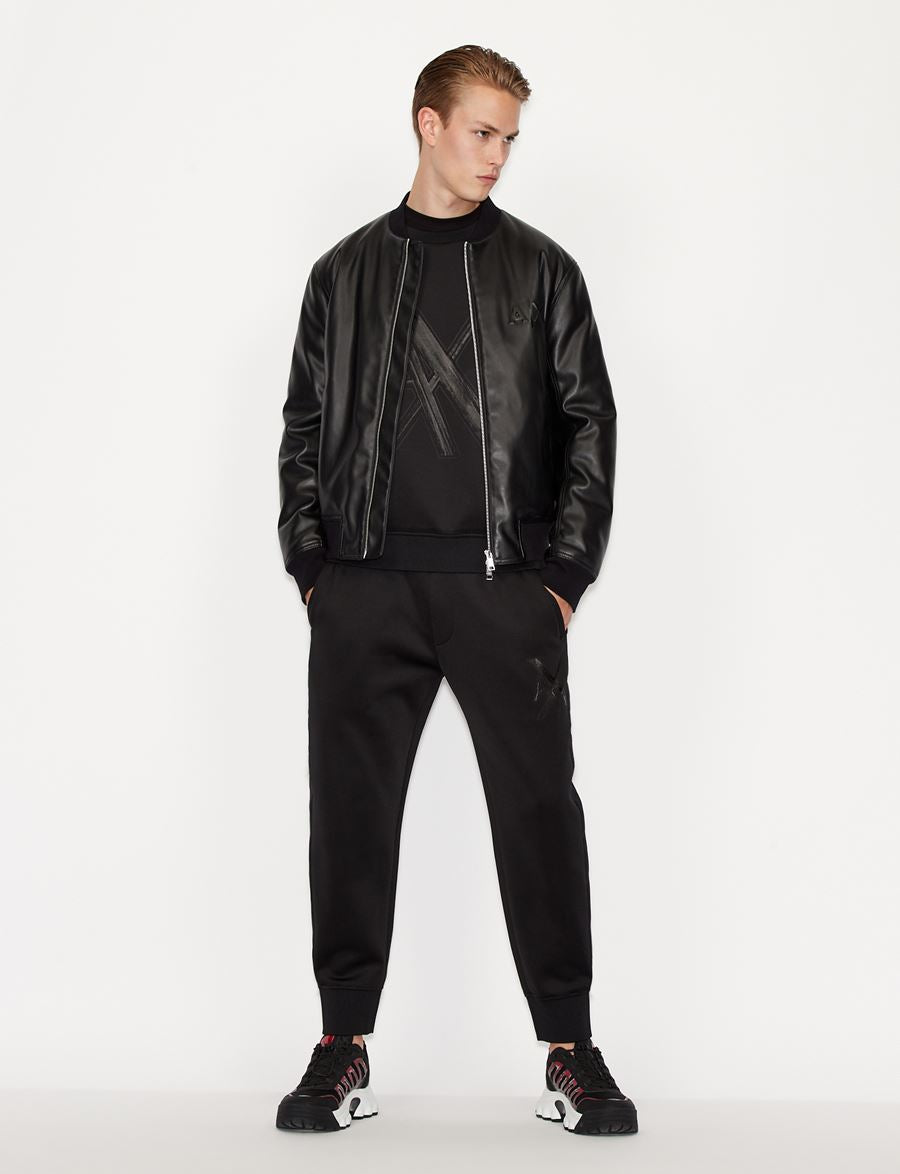 armani exchange MACRO LOGO JOGGER SWEATPANTS