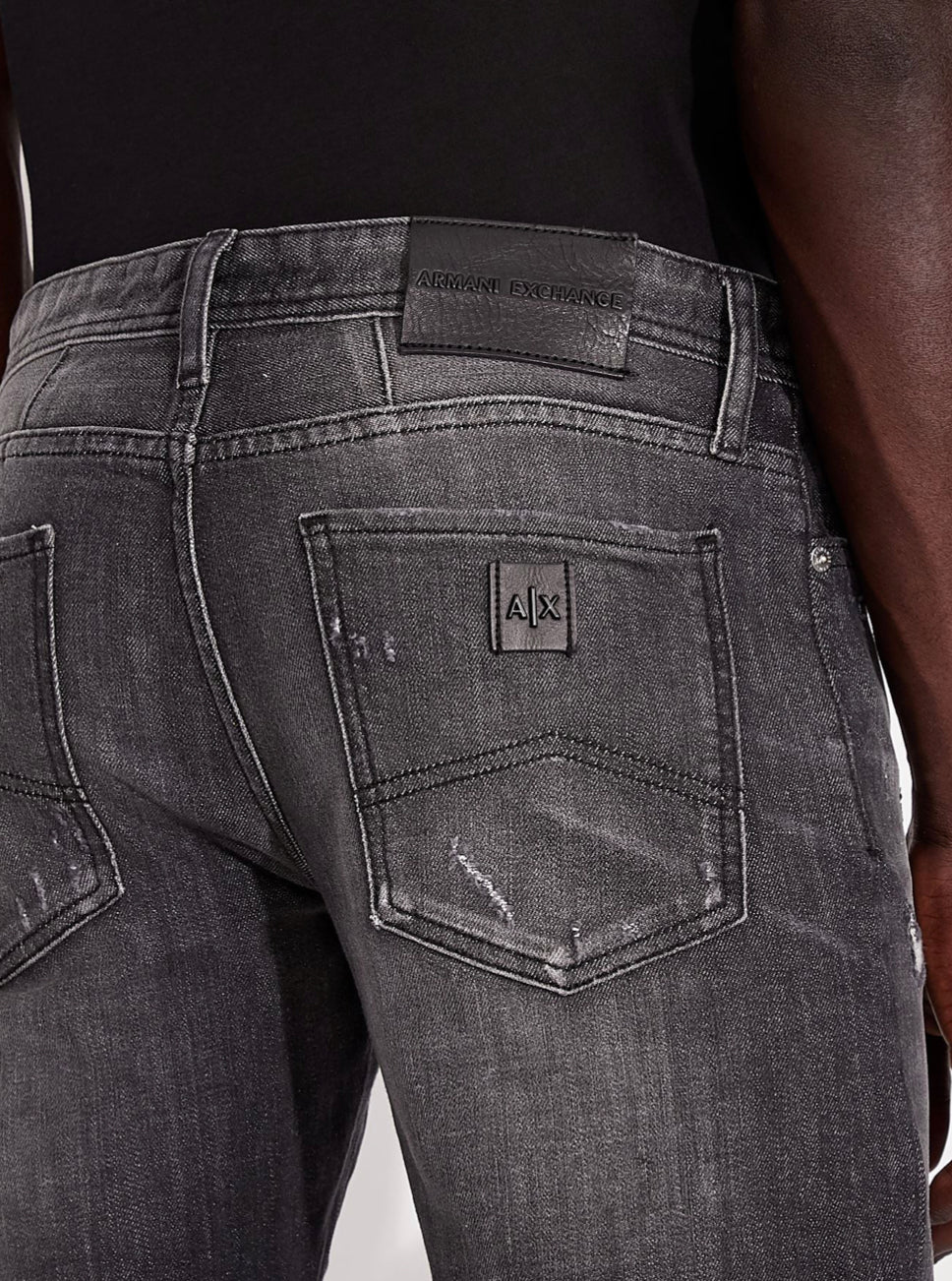 Armani exchange J14 MEDIUM GREY DENIM SKINNY JEANS