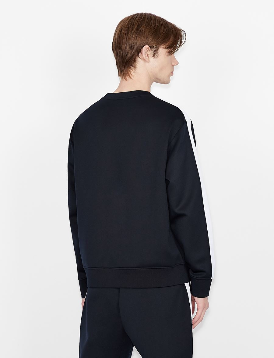 armani exchange OVERSIZED LOGO CREW NECK SWEATSHIRT